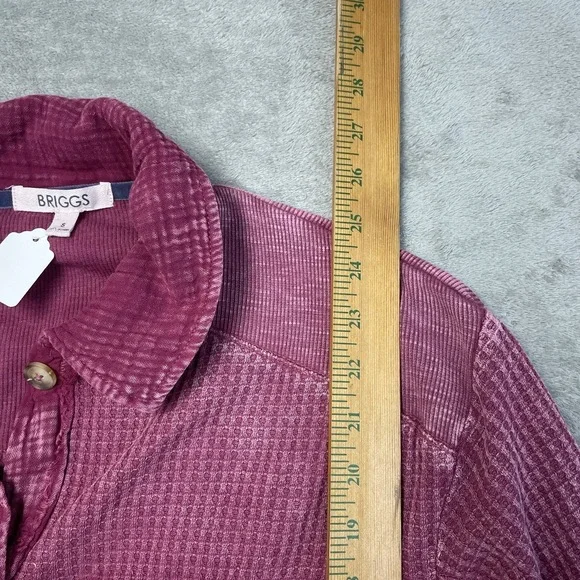 BRIGGS Women's S Blouse Pink Cotton Blend e0401 - Picture 3 of 7